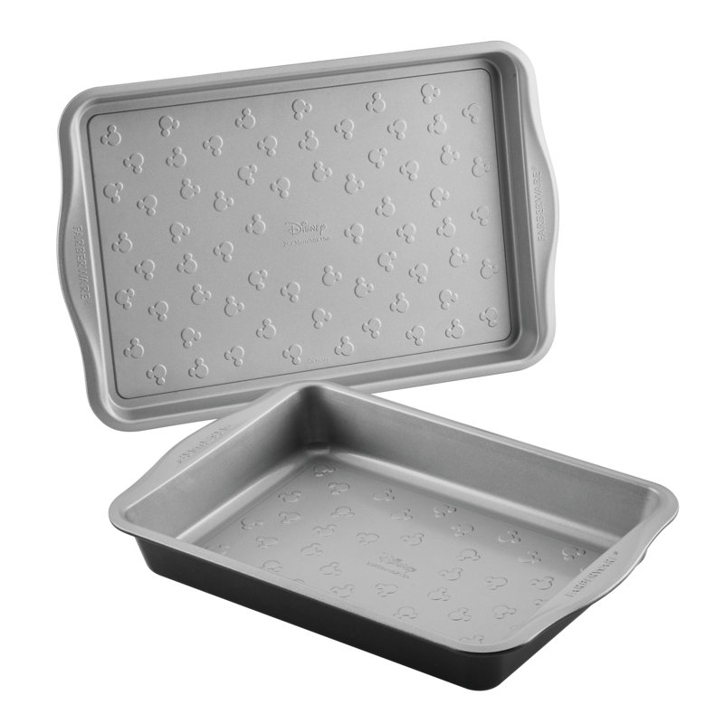 Farberware Disney Bake With Mickey Mouse Cake Pan And Cookie Pan Set,  2 Piece, Black