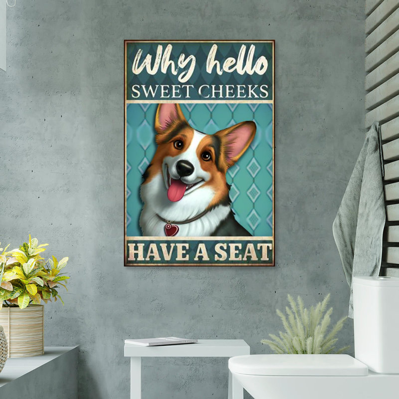 Corgi Have A Seat - 1 pièce, impression rectangulaire, H 20 po x l 16 po x P 1,25 po