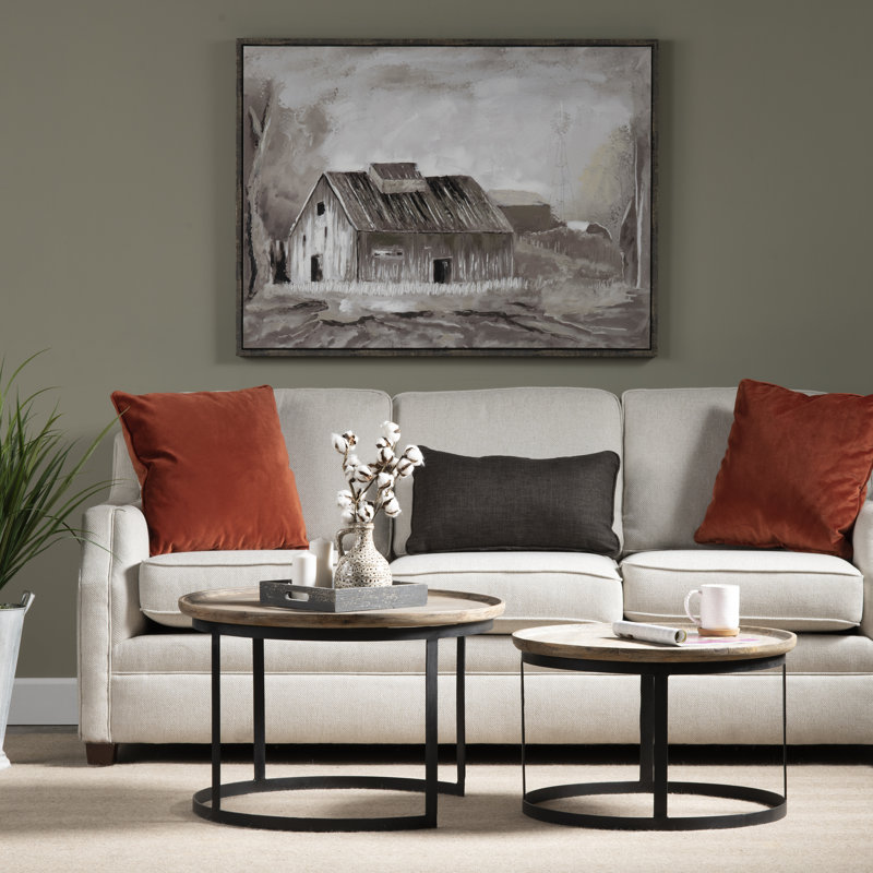 Solid Wood Top Nesting Coffee Table