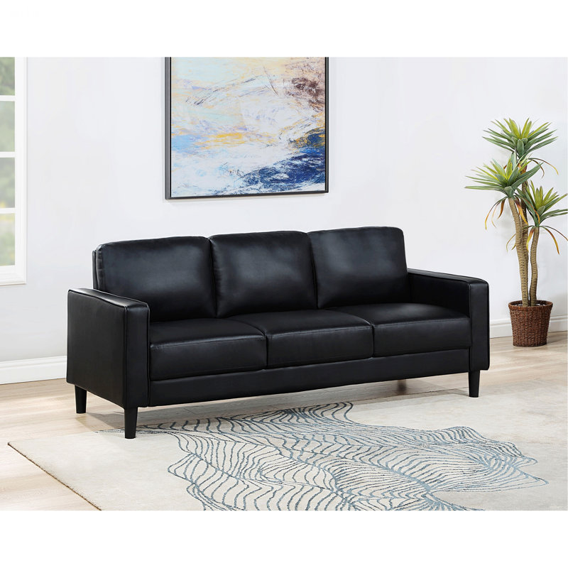 Farallone Black Track Arm Sofa