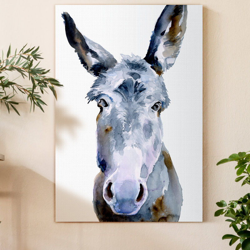«Sweet Donkey II», reproduction d'art sur toile tendue, H 12 po x l 8 po x P 1,5 po