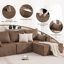 Canapé modulaire surdimensionné en tissu velours côtelé de 137 po Boneless-920158801