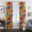 Paire de rideaux semi-transparents miel et moutarde-1041652103