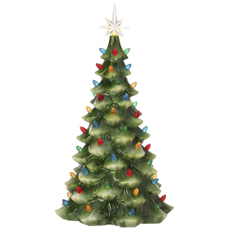 17" LED Porcelain Tabletop Tree