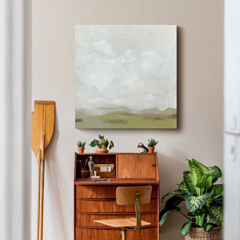 « moss horizon ii »-impression sur toile, H 16 po x l 16 po x 1,5 po
