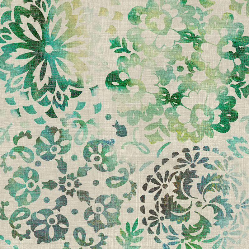 Moss Medallions II by Chariklia Zarris - Wrapped Canvas Print, 30cm H x 30cm W  