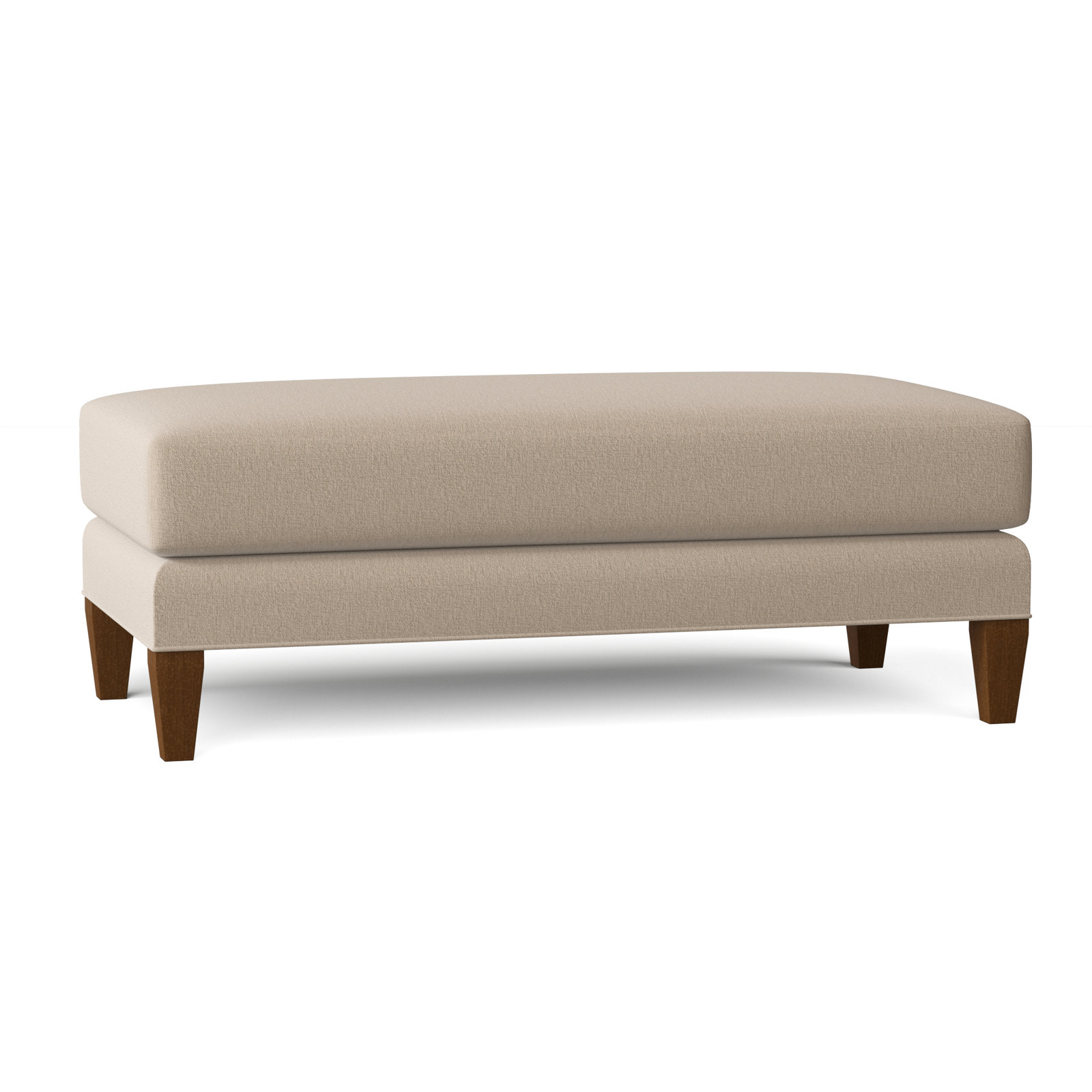 Celeste 48" Ottoman, Havana Finish, Eggshell Crypton Performance; 0884-93