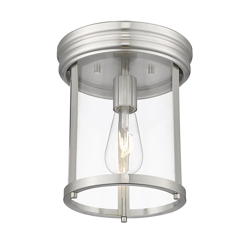 Cheetham Glass Flush Mount, Brushed Nickel