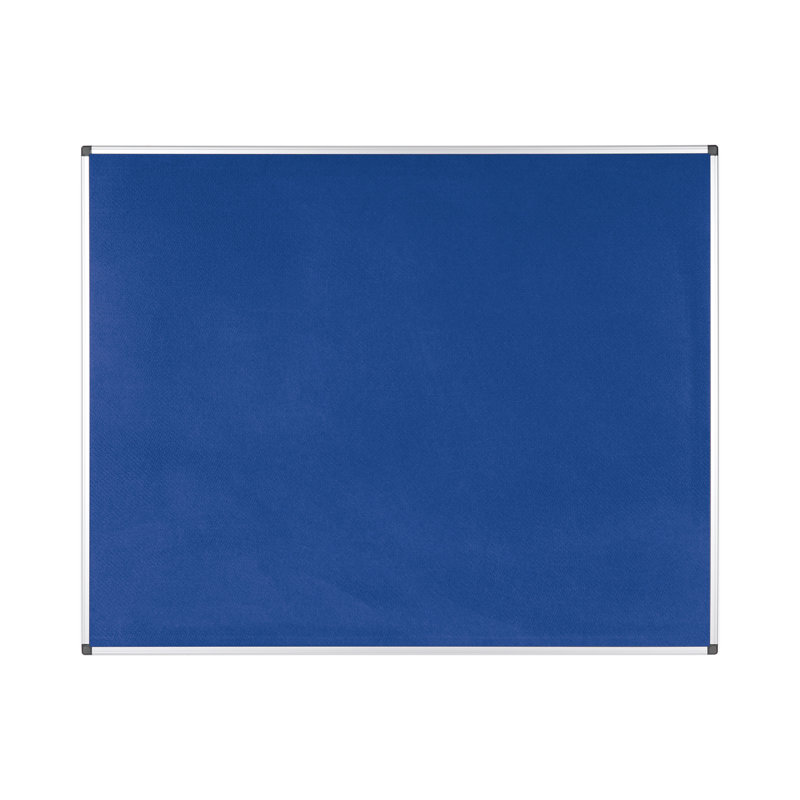 Maya Felt Wall Mounted Bulletin Board, 120cm H x 150cm L x 1.5cm D, Blue