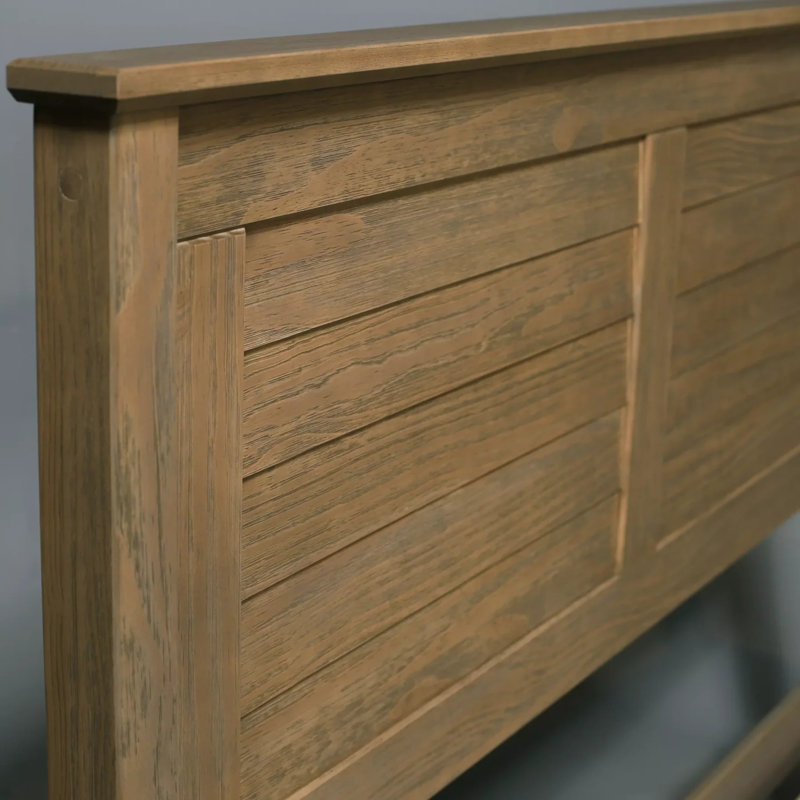 Greenport Solid Wood Platform Bed, Queen, Brushed Hickory
