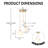 Golden Three-head Irregular Frosted White Pendant Light Adjustable Length E26 Bulb Base