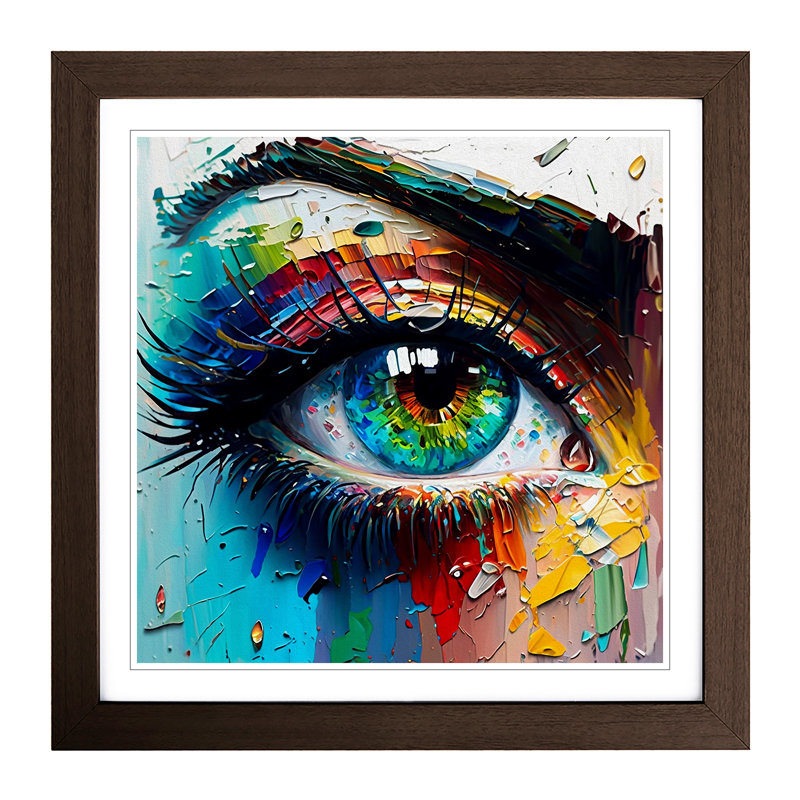Single Picture Frame Print on Wood, Walnut