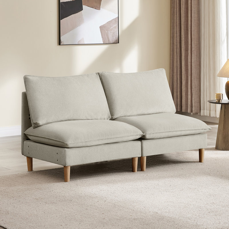 Canapé modulaire rembourré sans accoudoirs Choquette, Gris