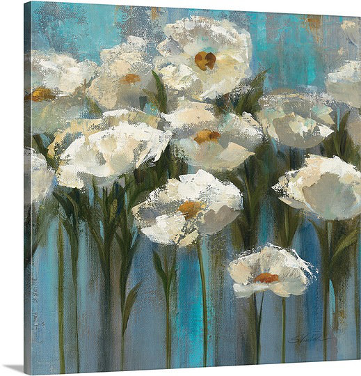 «Anemones» par Anieyah, reproduction d'art sur toile, H 16 po x l 16 po x P 1,25 po