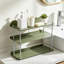 Organisateur de comptoir de salle de bain réglable avec tablette, tablette de rangement en acier inoxydable pour coiffeuse, cuisine, coin café, design minimaliste moderne
