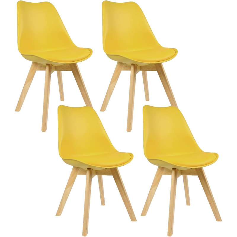 48cm H Upholstered Side Chair, Yellow