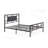 Karaka Vegan Leather Metal Open-Frame Bed-19923432-19923429