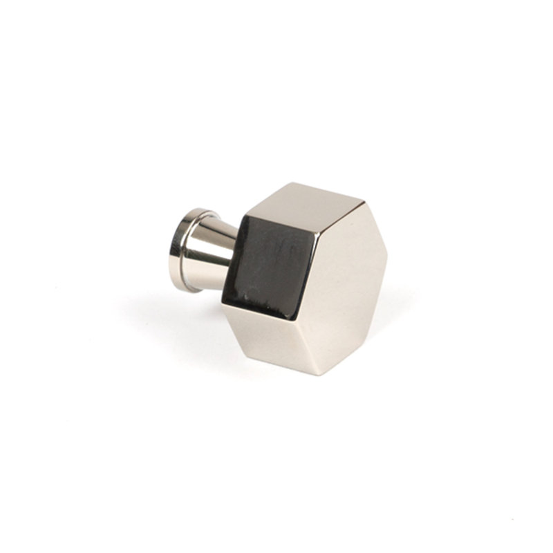 Geometric Knob, Polished Nickel, 2.5 cm