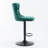 Swivel Velvet Barstools Adjusatble Seat Height From 25-33 Inch,17.7Inch Base, Modern Upholstered Bar Stools With Backs Comfortable Tufted For Home Pub And Kitchen Island,Green,Set Of 2,SW1812GN