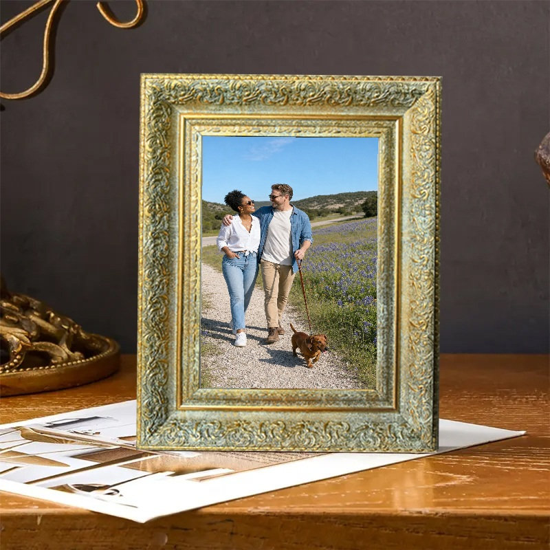 Cadre photo indémodable classique antique de 5 po x 7 po 1PC avec forme rectangulaire classique