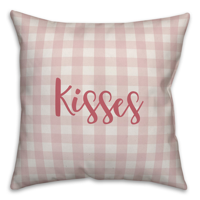 Plaid Throw Pillow, Pillow Cover, Pink