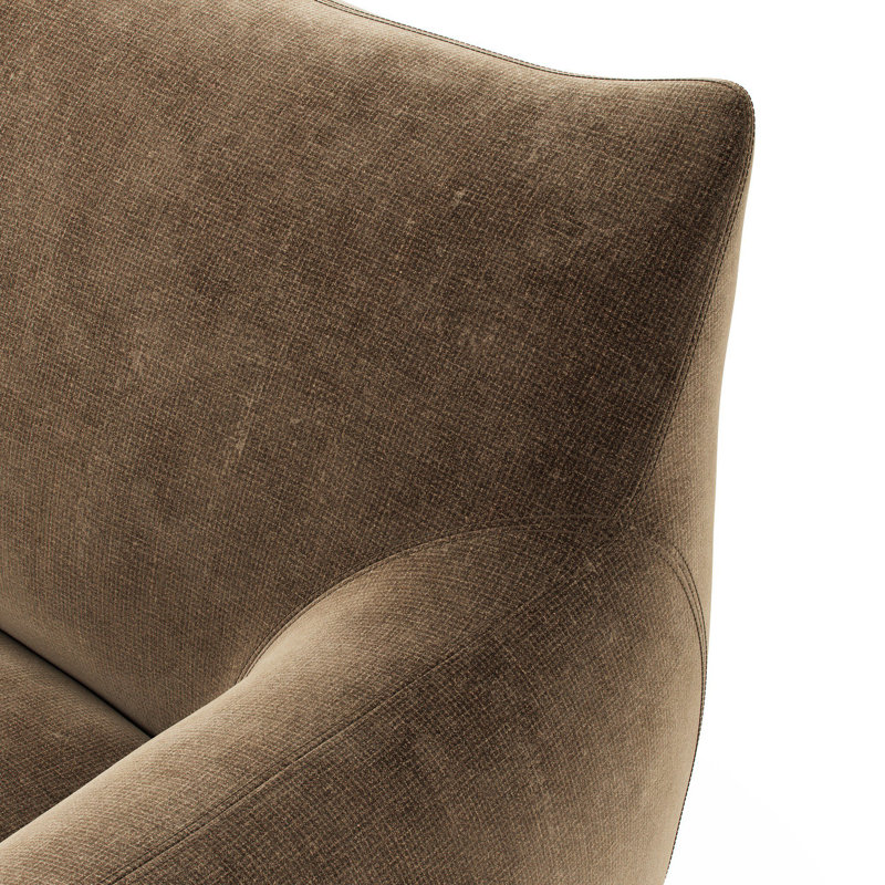 Margot Swivel Armchair, Altair Mushroom Polyester