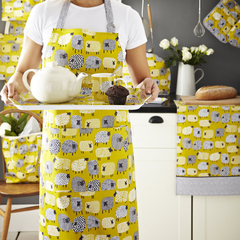 Dotty Sheep Cotton Bib Apron
