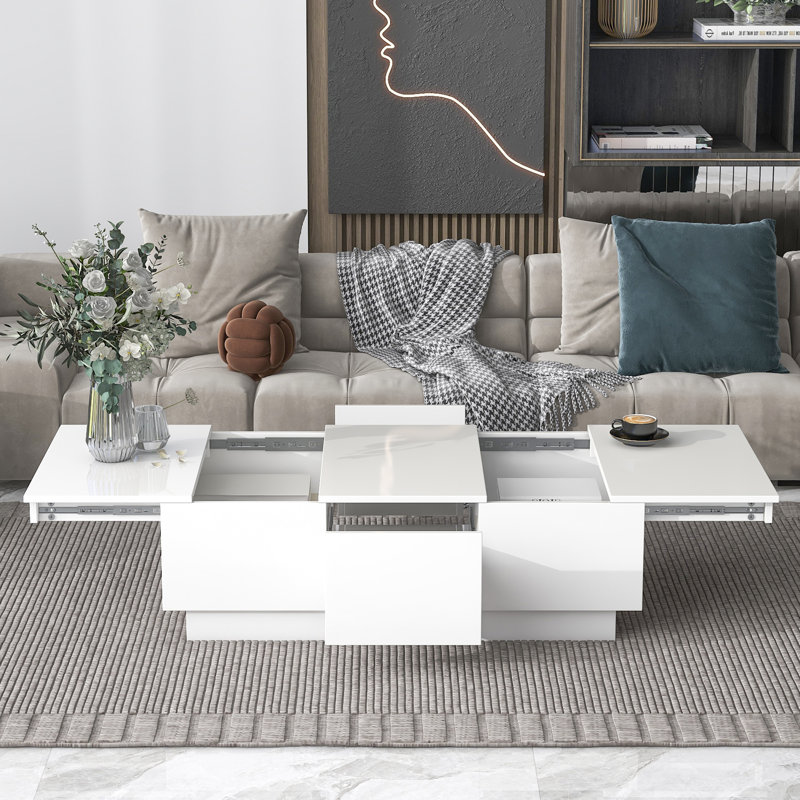 Cadem Single Coffee Table, White