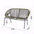 Outdoor Patio Loveseat, Green PE Wicker-1067803481