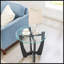 Table basse ronde en verre 23,5 pouces-240215417