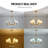 6-Light Classic Chandelier With White Fabric Shade