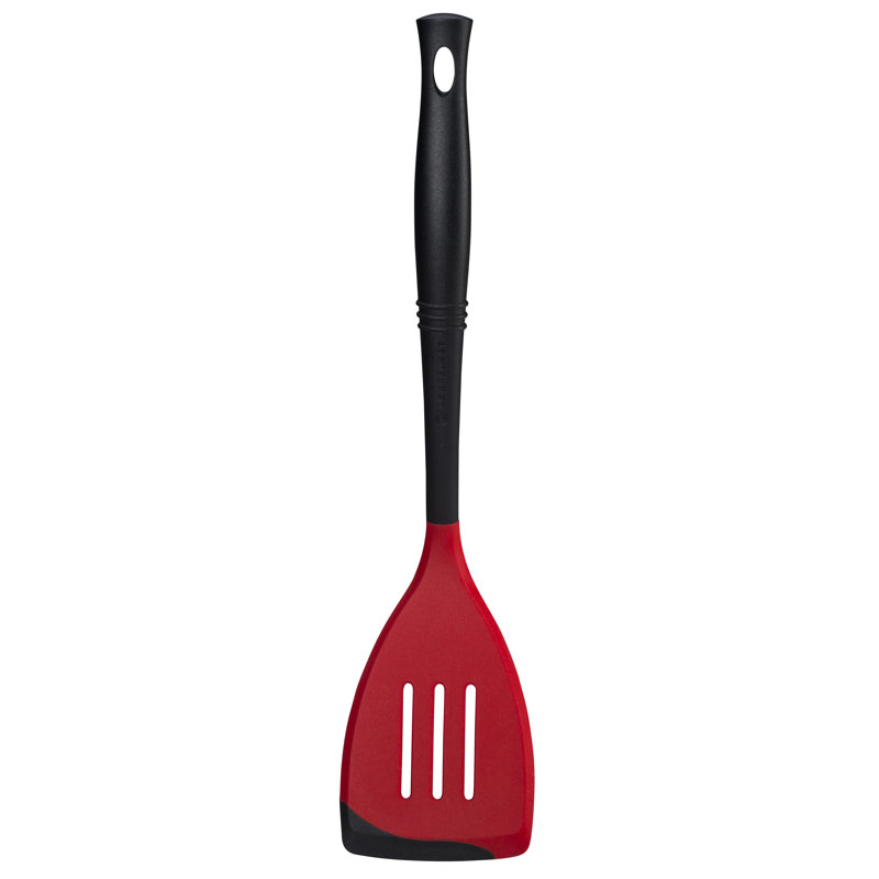 Le Creuset Revolution® Bi-Material Slotted Spatula, Cerise