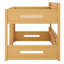 Lit superposé en bois robuste avec tablettes de rangement et station de charge USB-1653783088