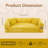 Floor Couch - 3 Seats Compression Sofa with Pillows Hybrid Sofa Pocketed Spring-782998073