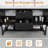 Azai 48" Double Sink Bathroom Vanity with Resin Top, Faucet, Open Shelf, Metal Frame-1250762487