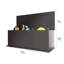 Grand coffre de rangement à couvercle relevable, boîte en bois noir pour entrée, pouvant contenir divers objets