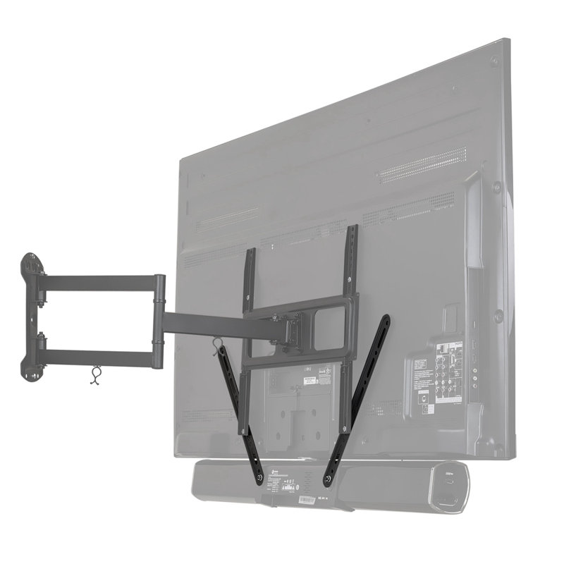 Mount-It Adjustable Sound Bar TV Mount Bracket For Mounting Above & Under TV | Fits 23 to 65 in.