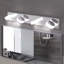 Luminaire de meuble-lavabo de 29 po de style moderne à 4 lumières avec fonction d'éclairage à DEL, matériau en métal au fini chromé élégant pour salle de bain-80794372