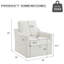 Fauteuil pivotant avec tissu chenille doux-97415409
