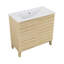 Meuble-lavabo autoportant 30 po en chêne naturel Wachter avec comptoir à 3 trous-348944948-348944841