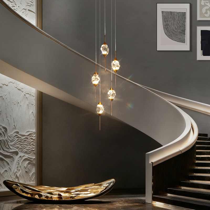 Luminaire suspendu grappe 5 lumières Barbra