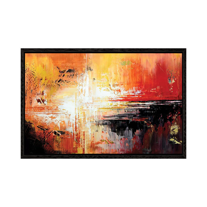 Tequila Sunrise by Tatiana Iliina - Painting on Canvas, Black Framed, 66.04 cm H x 45.72 cm W