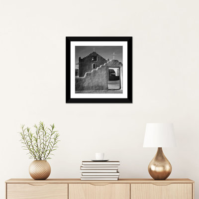 «Church, Taos Pueblo, New Mexico, 1941» par Ansel Adams, reproduction de photo sur toile tendue