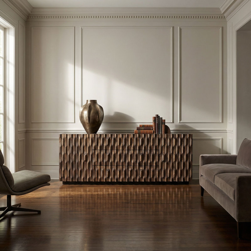 Alameda 81.5'' W Solid Wood Sideboard