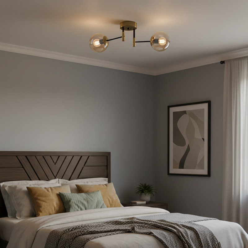 Jasper 2-Light Semi-Flush Mount, Copper