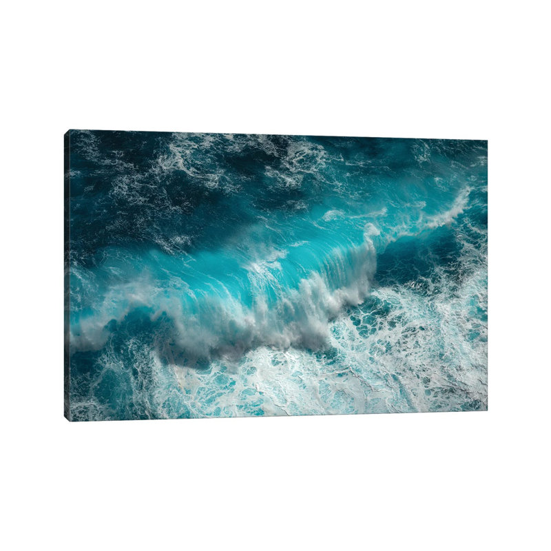 Wave Electric by Peter Coskun - Print on Canvas, Wrapped Canvas, 20.32 cm H x 30.48 cm W