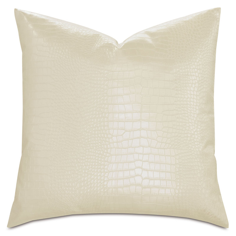 Housse de coussin décoratif Tegu, Perle, H 24 po x l 24 po