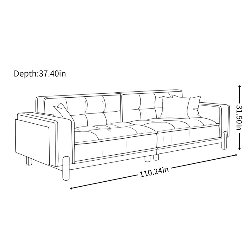 Simple and Retro Designed Green Sofa