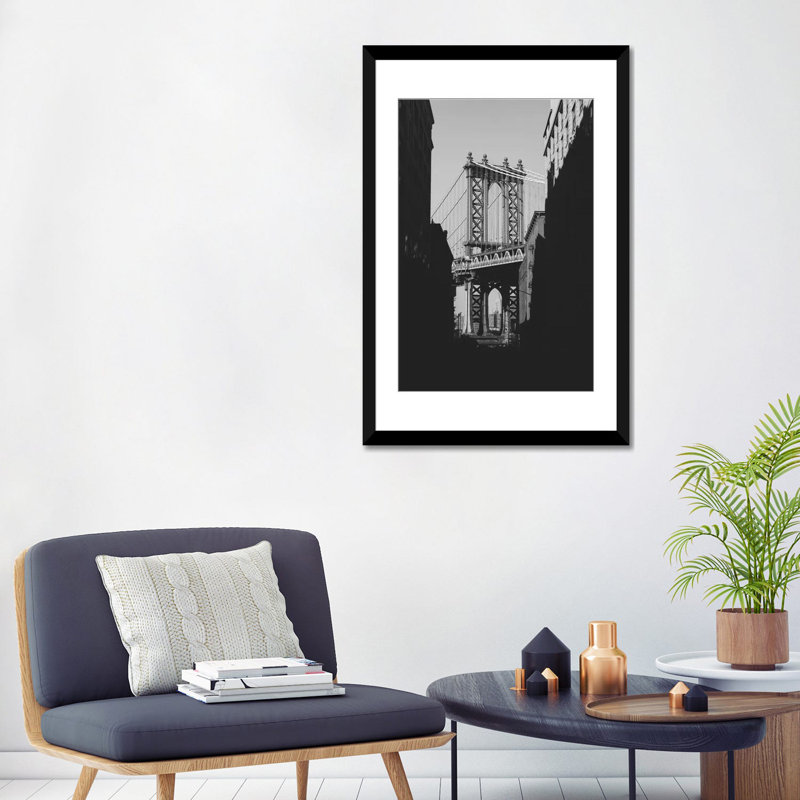«Brooklyn Bridge, NYC» par Luke Anthony Gram, impression sur toile tendue, H 24 po x l 16 po x P 1 po, Blanc