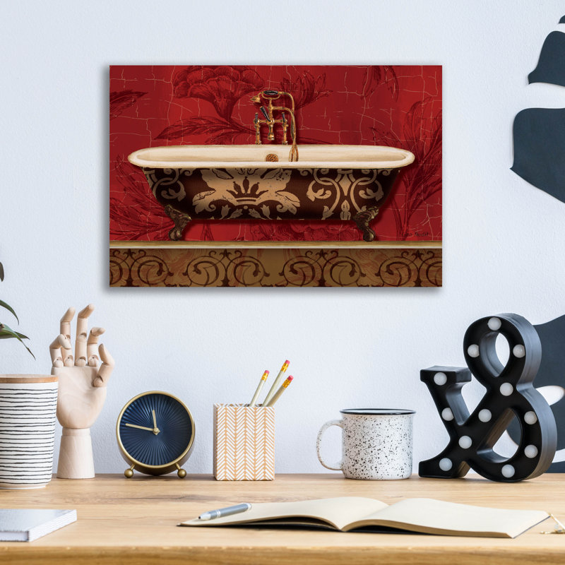 «Royal Red Bath I» par Lisa Audit, H 12 po x l 16 po x P 0,13 po